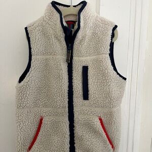 Boys Mini Boden Sherpa Zip Up Vest